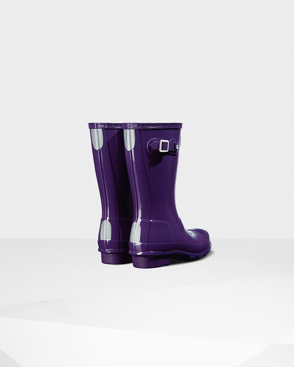 Hunter Niños Original Big Gloss - Botas de Lluvia Azules Moradas - 762-MNWOFP